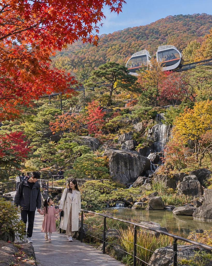 화담숲의 숲과 정원 풍경