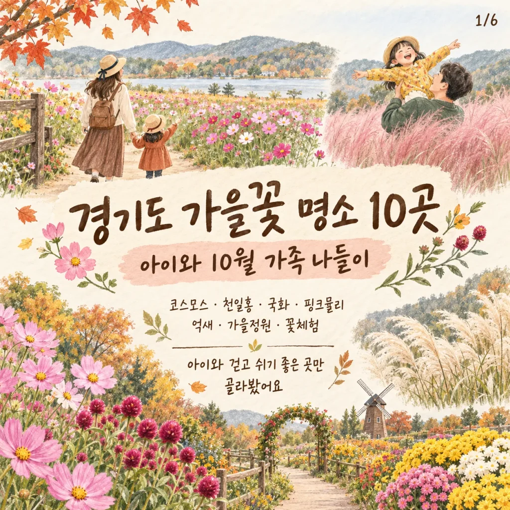 경기도 가을꽃 명소 10곳과 아이와 10월 가족 나들이 안내