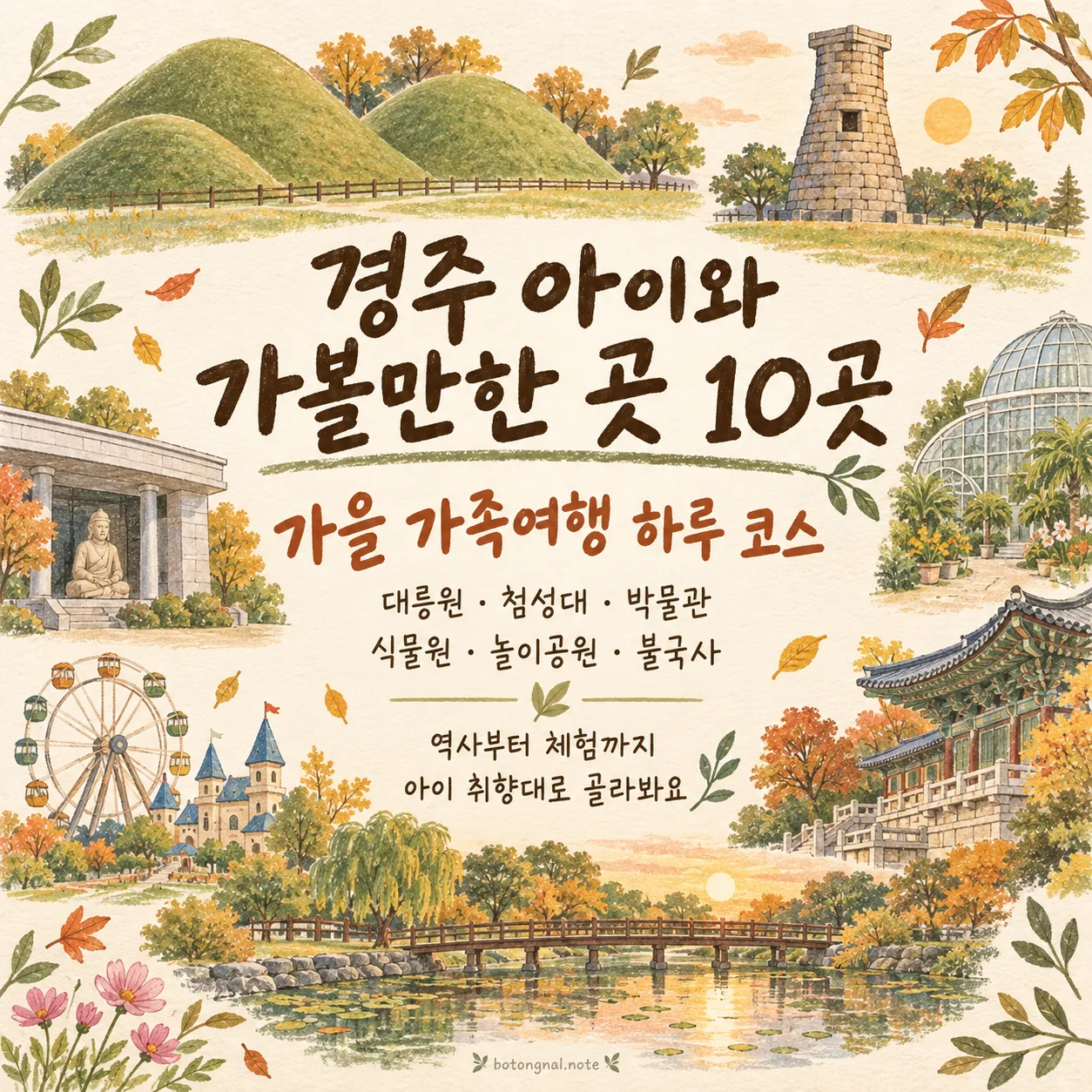 경주 아이와 가볼 만한 곳 10곳|가을 가족여행 하루 코스