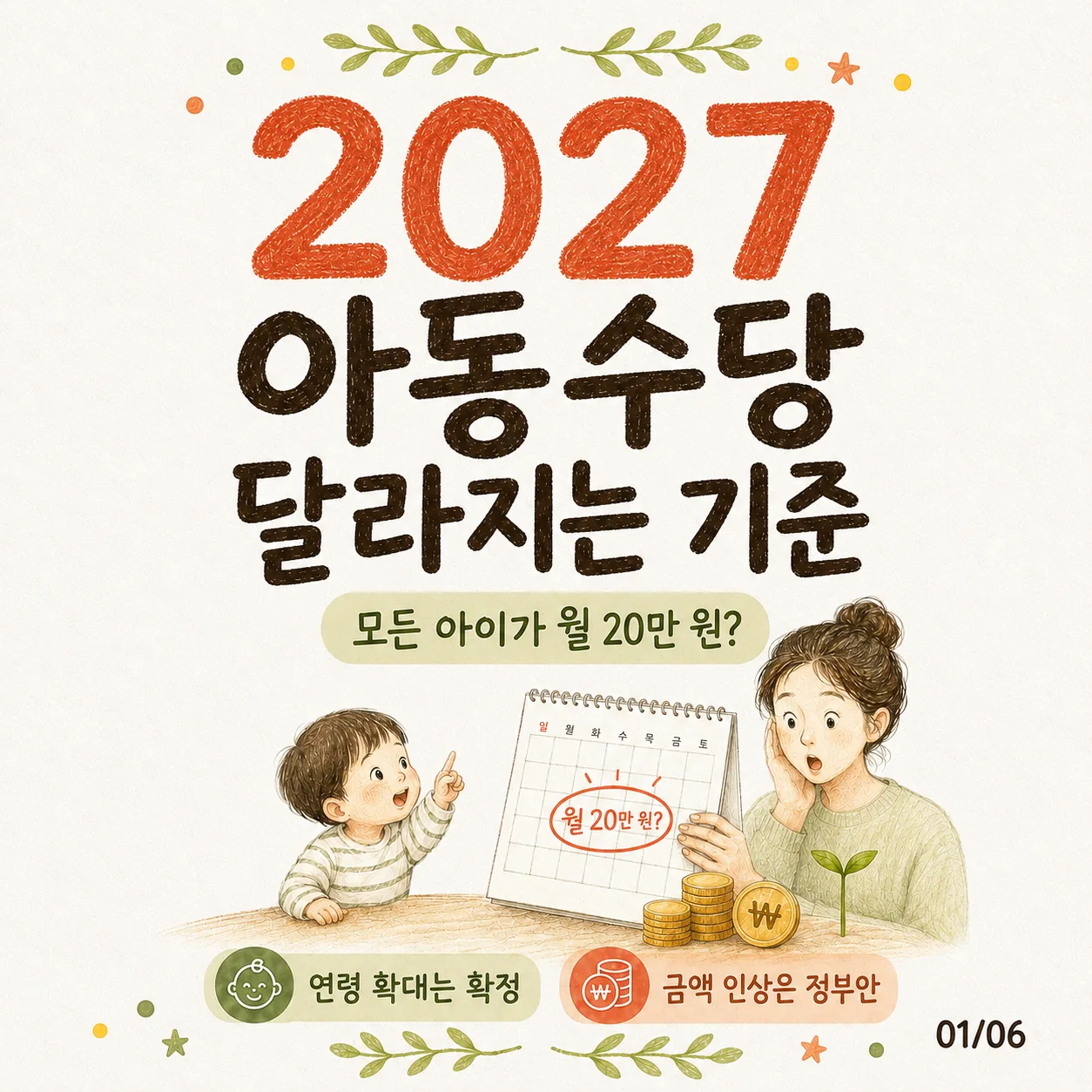 2027 아동수당 달라지는 기준 대표 이미지