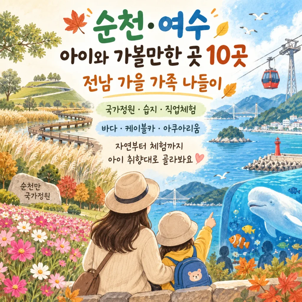순천 여수 아이와 가볼만한 곳 10곳 가을 가족 나들이 안내