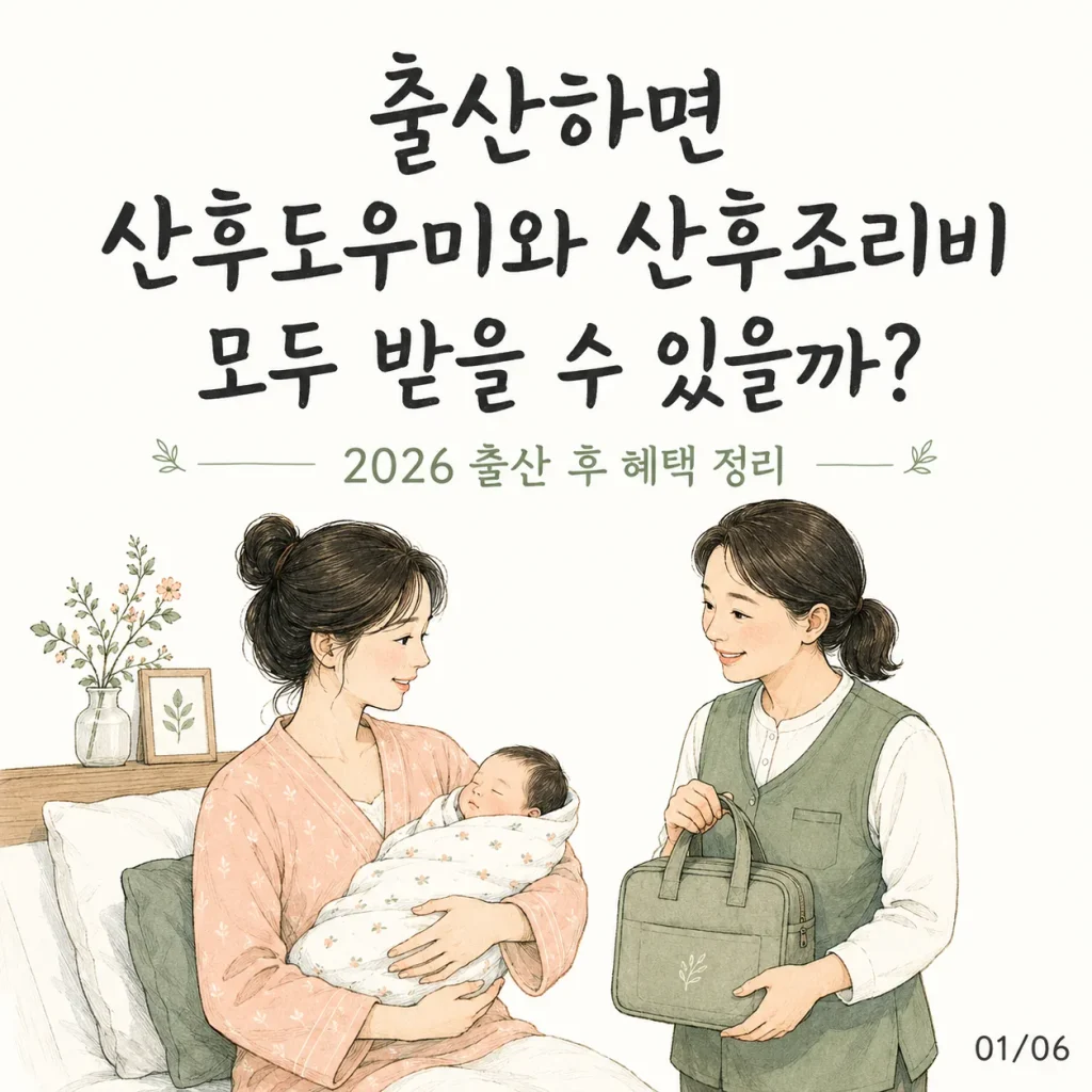 2026 산후도우미 지원 산후조리비 모두 받을 수 있을까 표지 카드