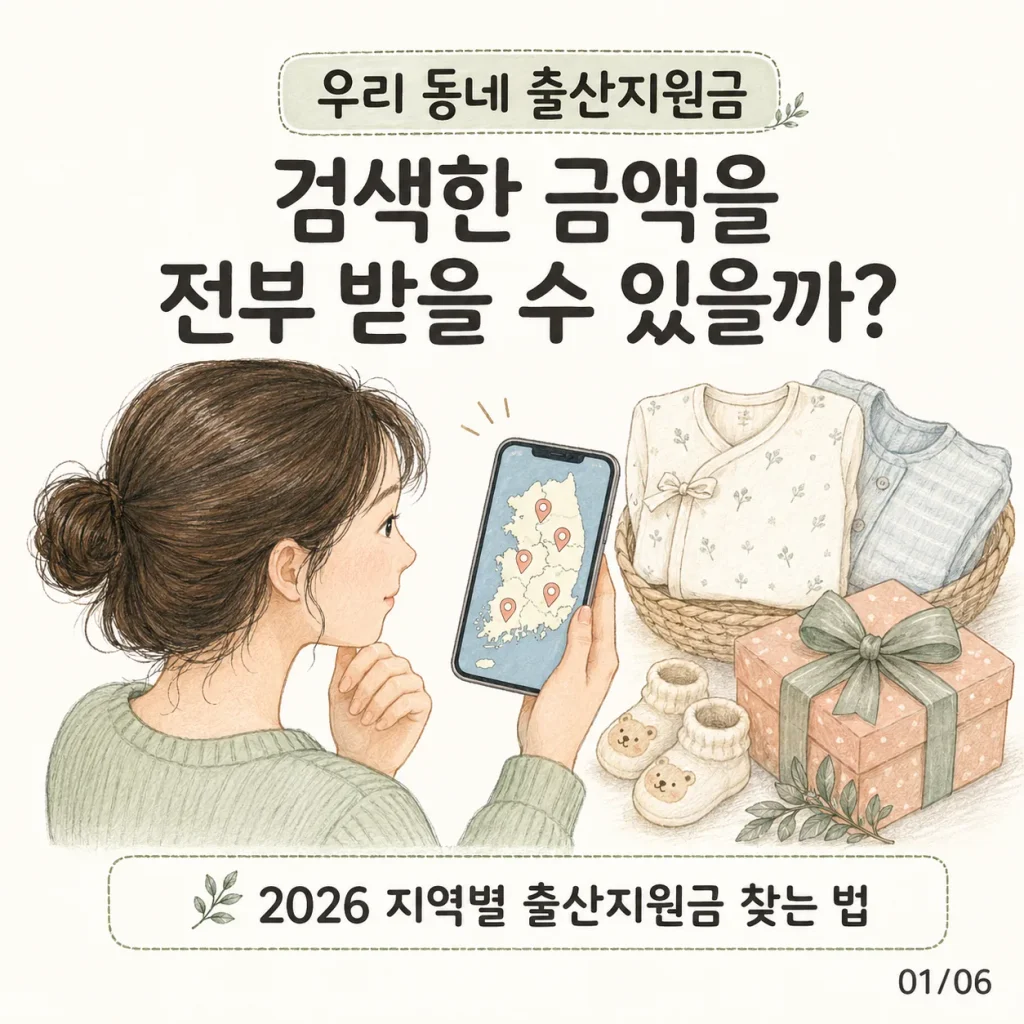 2026 지역별 출산지원금 찾는 법 검색한 금액을 전부 받을 수 있을까 표지 카드