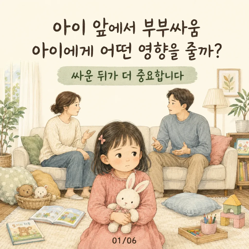 아이 앞에서 부부싸움 아이에게 어떤 영향을 줄까 싸운 뒤가 더 중요합니다 카드