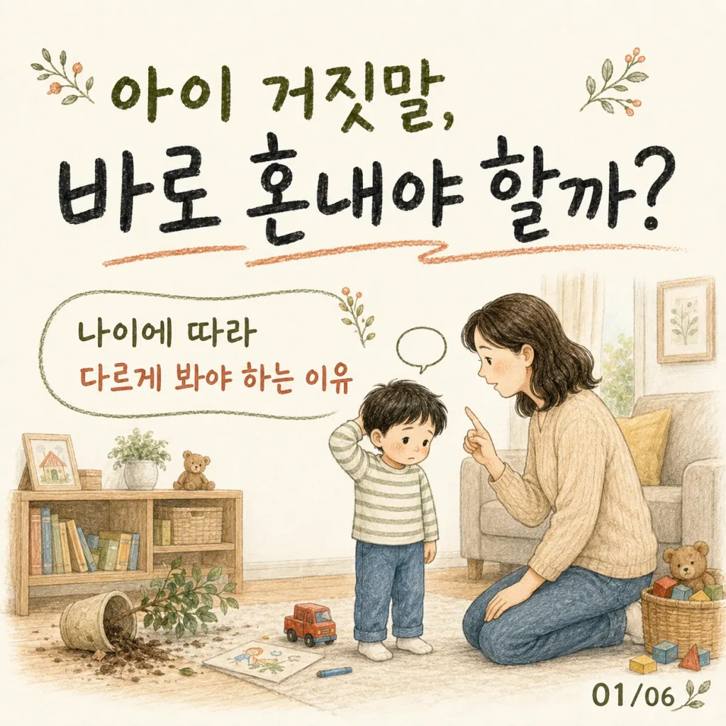아이 거짓말 대처법 바로 혼내야 할까 나이에 따라 다르게 보는 이유 표지 카드