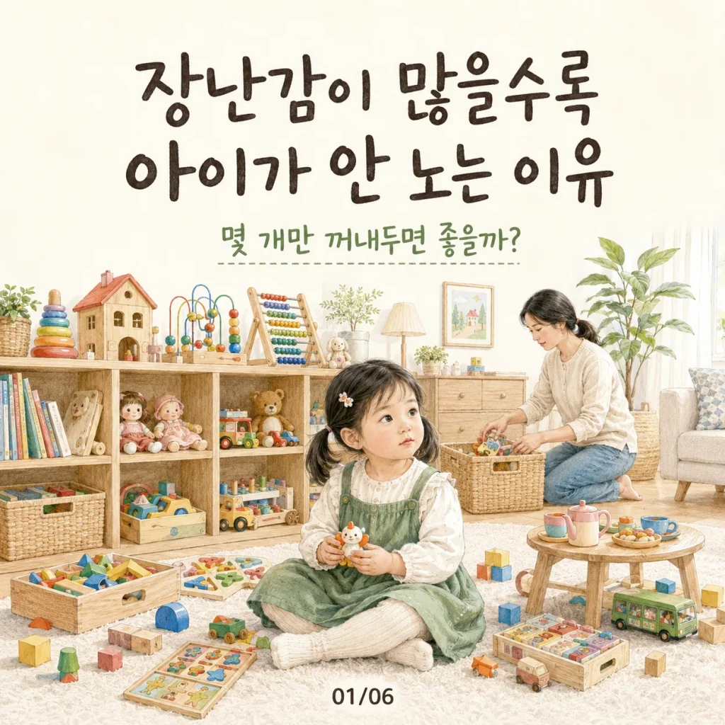장난감이 많을수록 아이가 안 노는 이유 장난감 정리법 카드