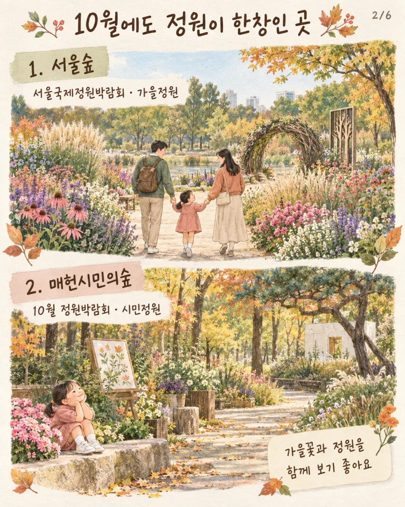 서울숲과 매헌시민의숲 가을 정원 안내