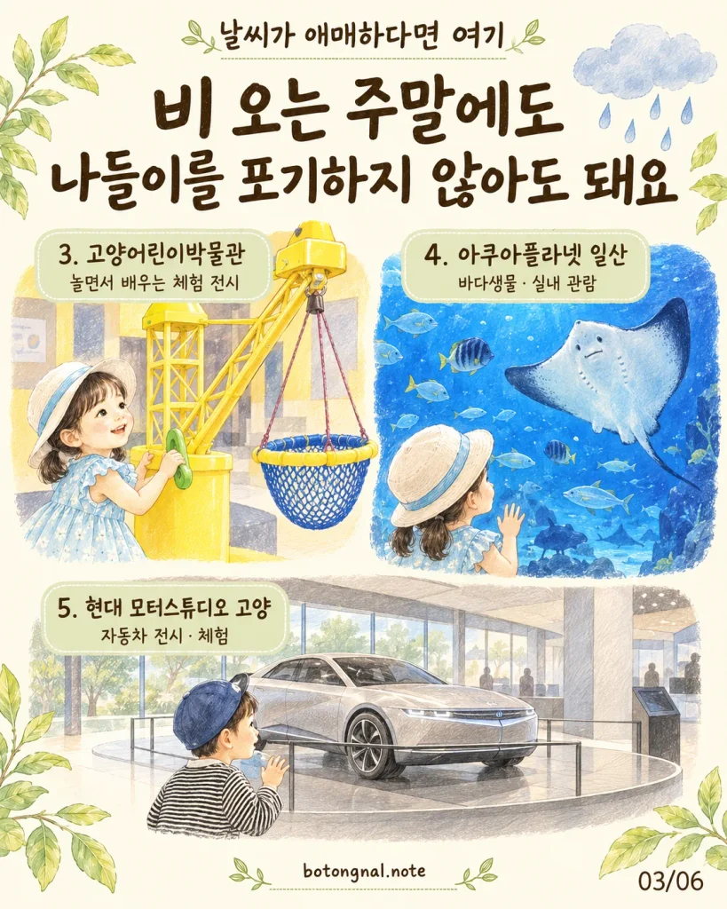 고양 파주 아이와 가볼 만한 곳 - 비 오는 날 아이와 가기 좋은 고양 실내 나들이
