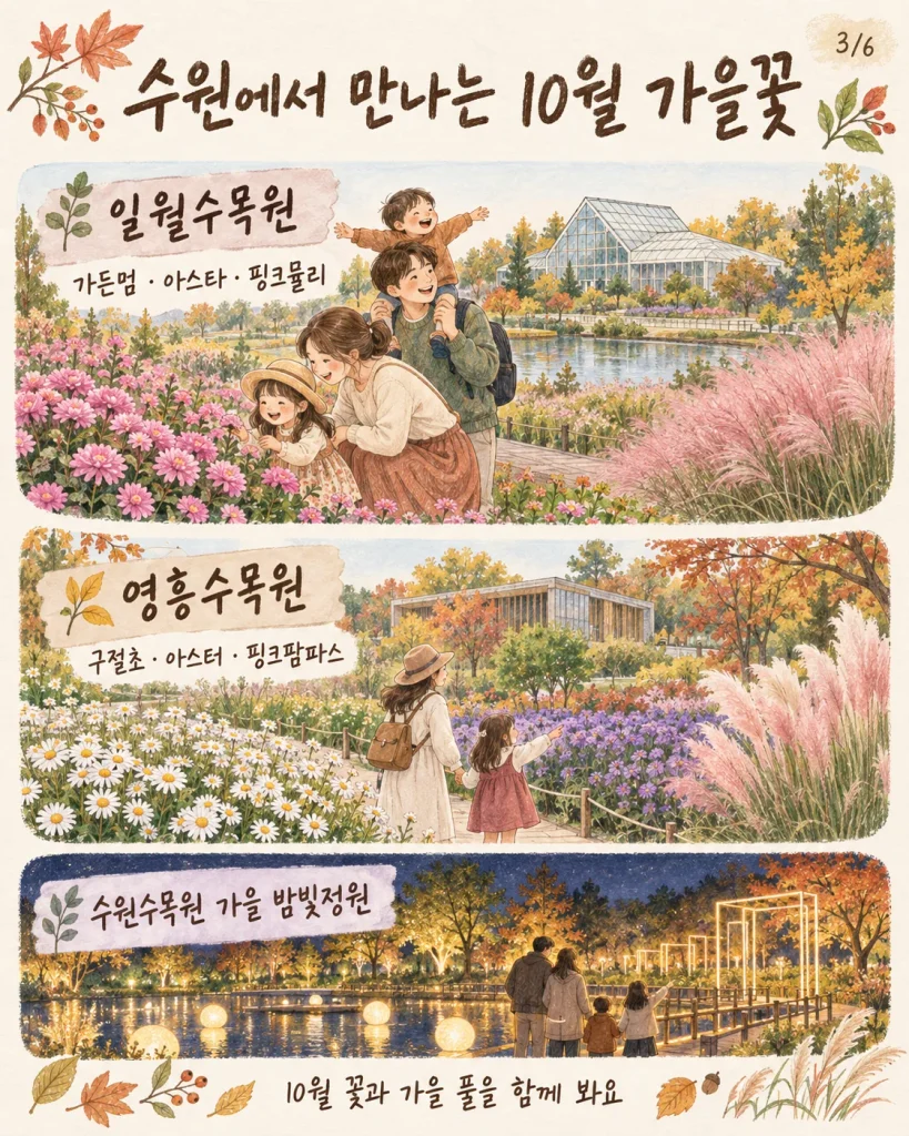 경기도 가을꽃 명소 수원 일월수목원·영흥수목원 밤빛정원 안내