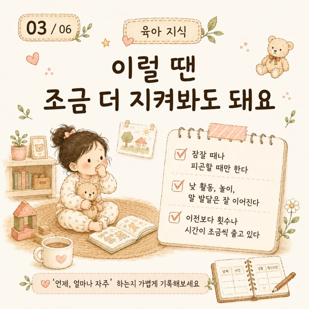 이럴 땐 조금 더 지켜봐도 되는 손가락 빨기 카드