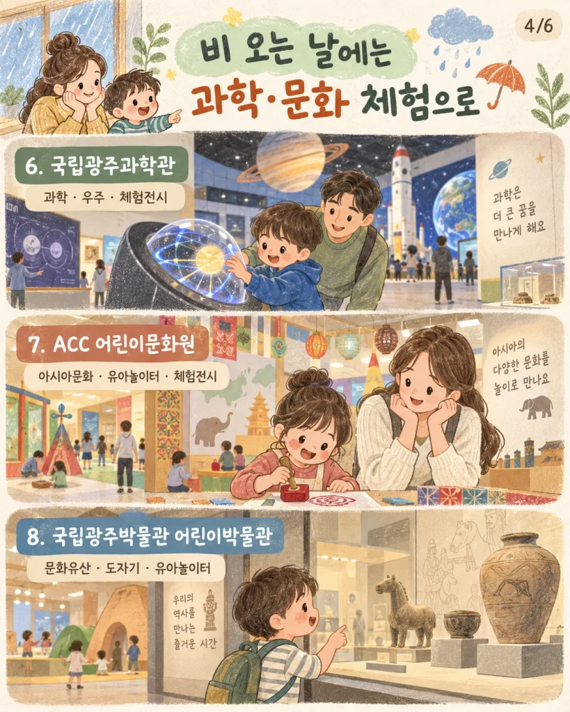 국립광주과학관 ACC 어린이문화원 국립광주박물관 안내 카드