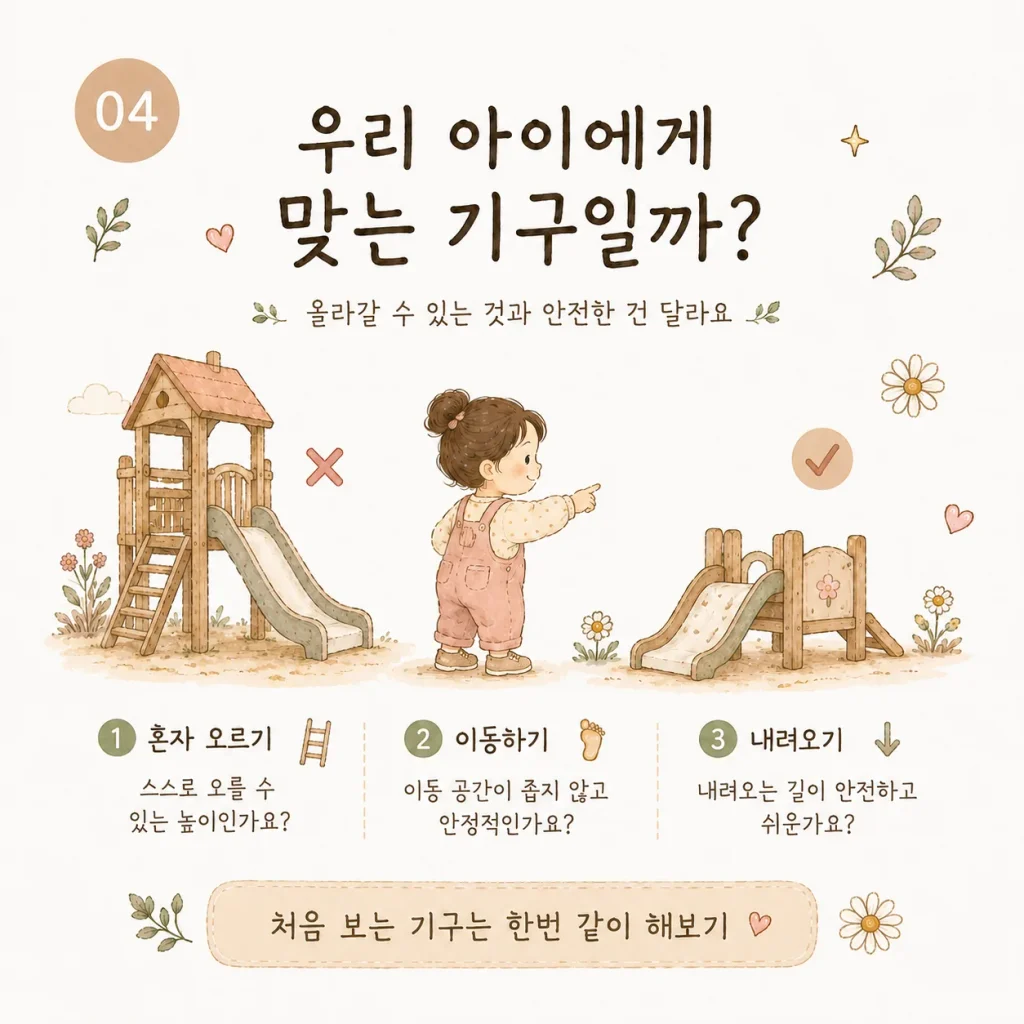 우리 아이에게 맞는 놀이기구인지 확인하는 카드