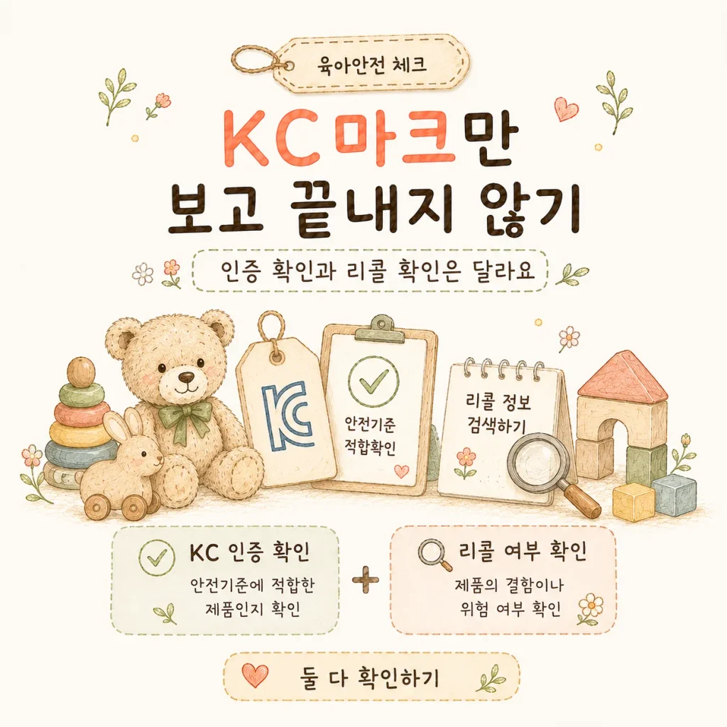 KC마크만 보고 끝내지 않기 KC 인증과 리콜은 따로 확인