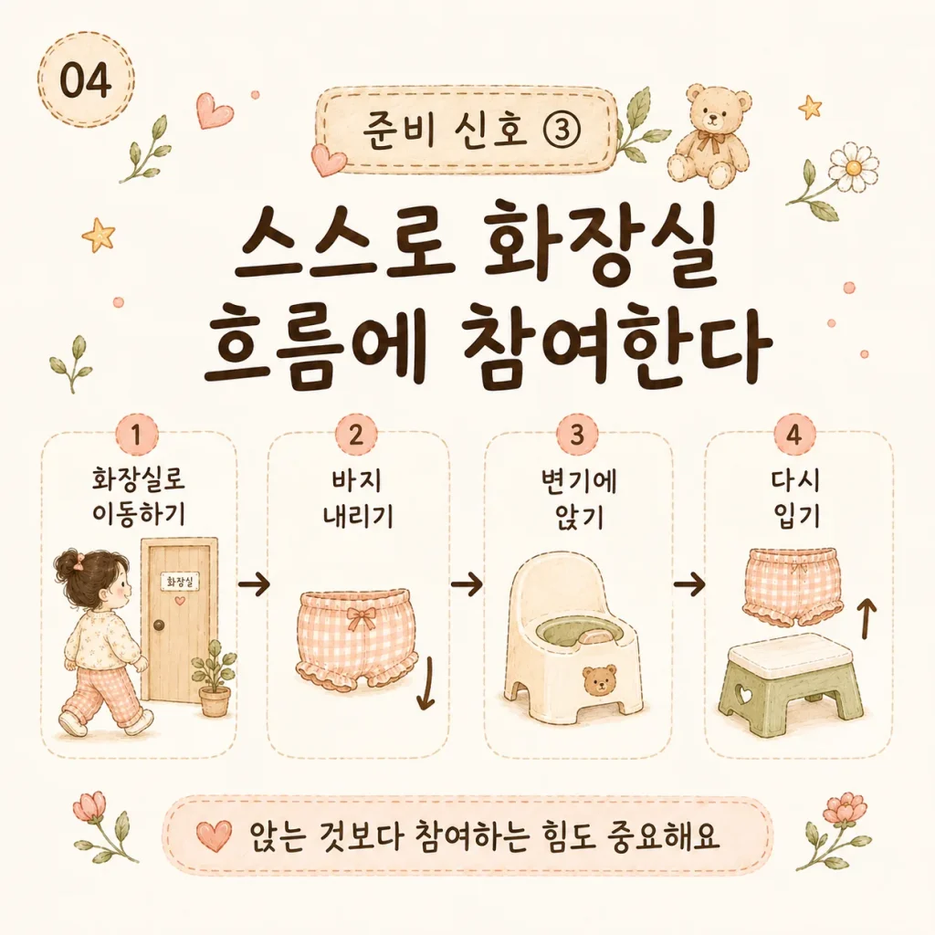 준비 신호 ③ 카드: 스스로 화장실 흐름에 참여한다