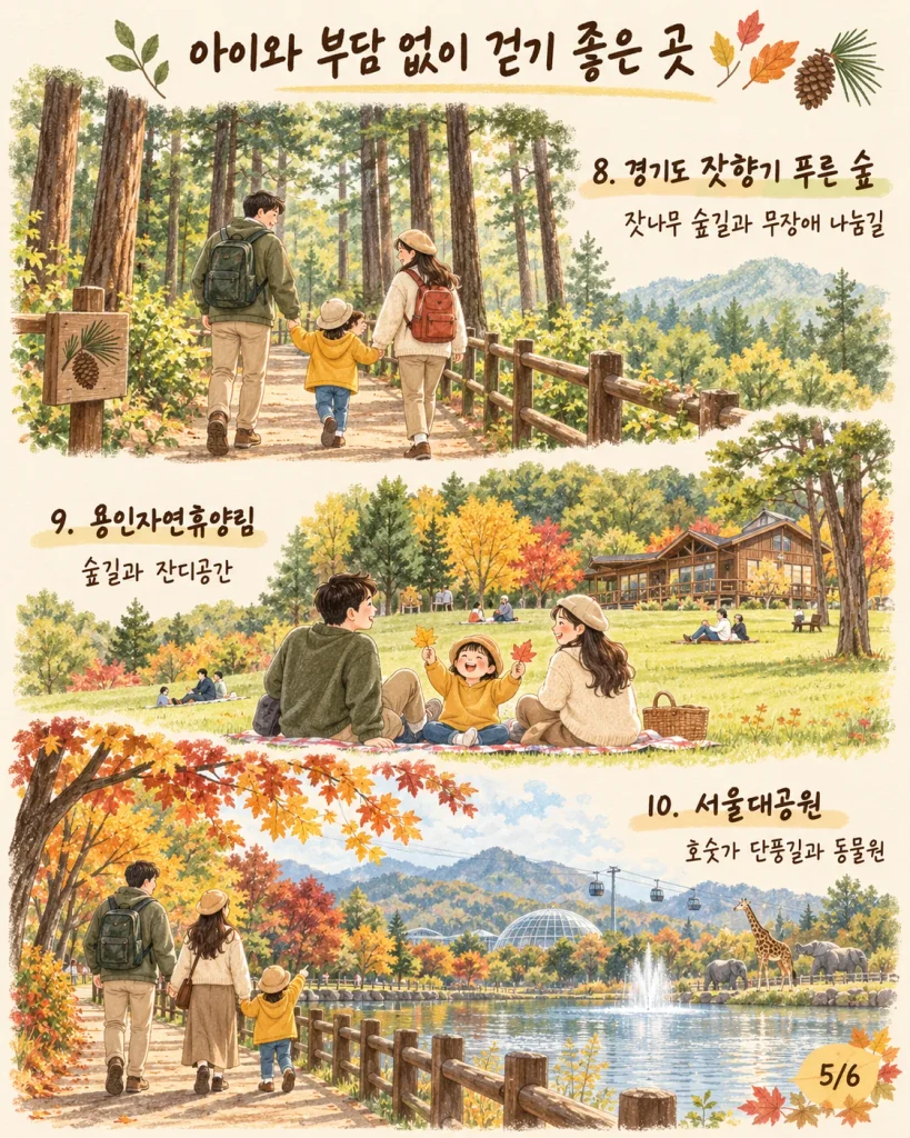 아이와 함께하는 경기도 가을 숲과 공원 산책