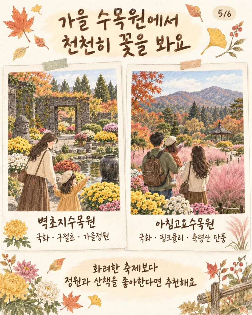 경기도 가을꽃 명소 벽초지수목원·아침고요수목원 가을 산책 안내