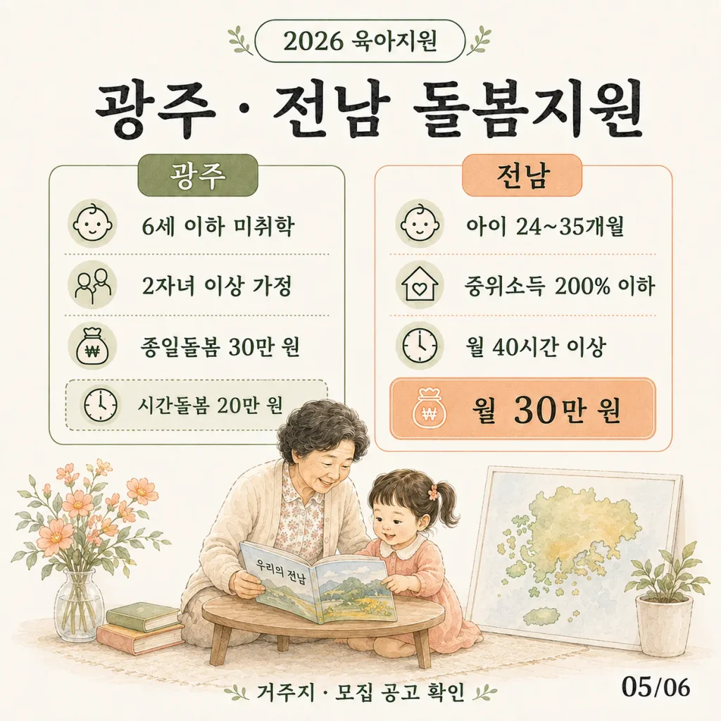 울산 조부모 손주돌봄수당 금액과 신청방법 카드