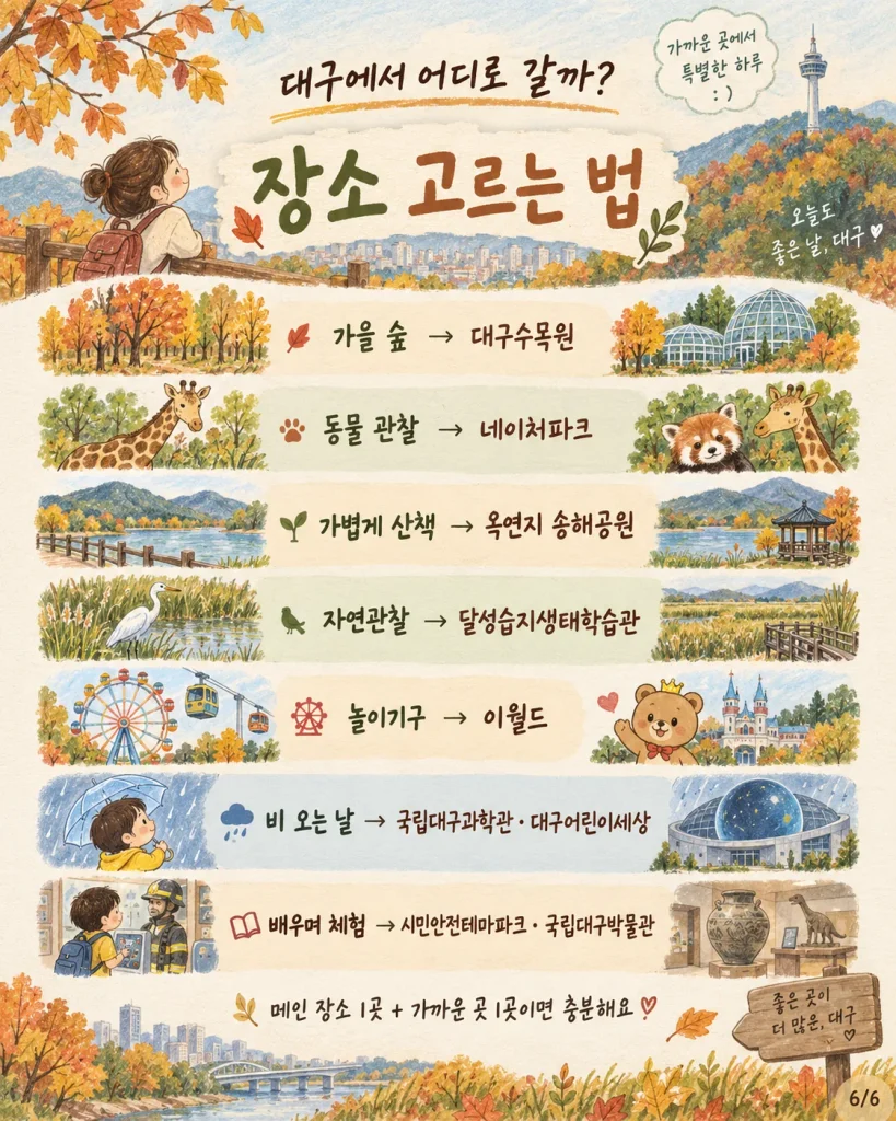 대구 가족 나들이 장소 선택 안내