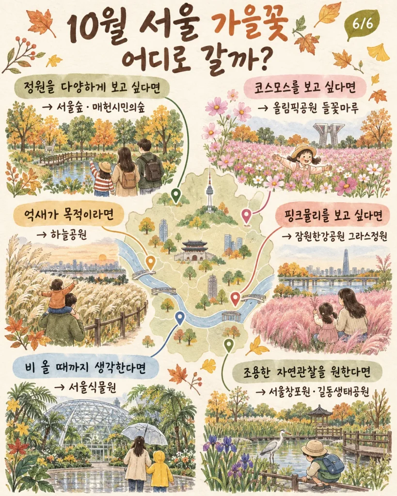취향에 따라 고르는 서울 가을꽃 나들이 요약