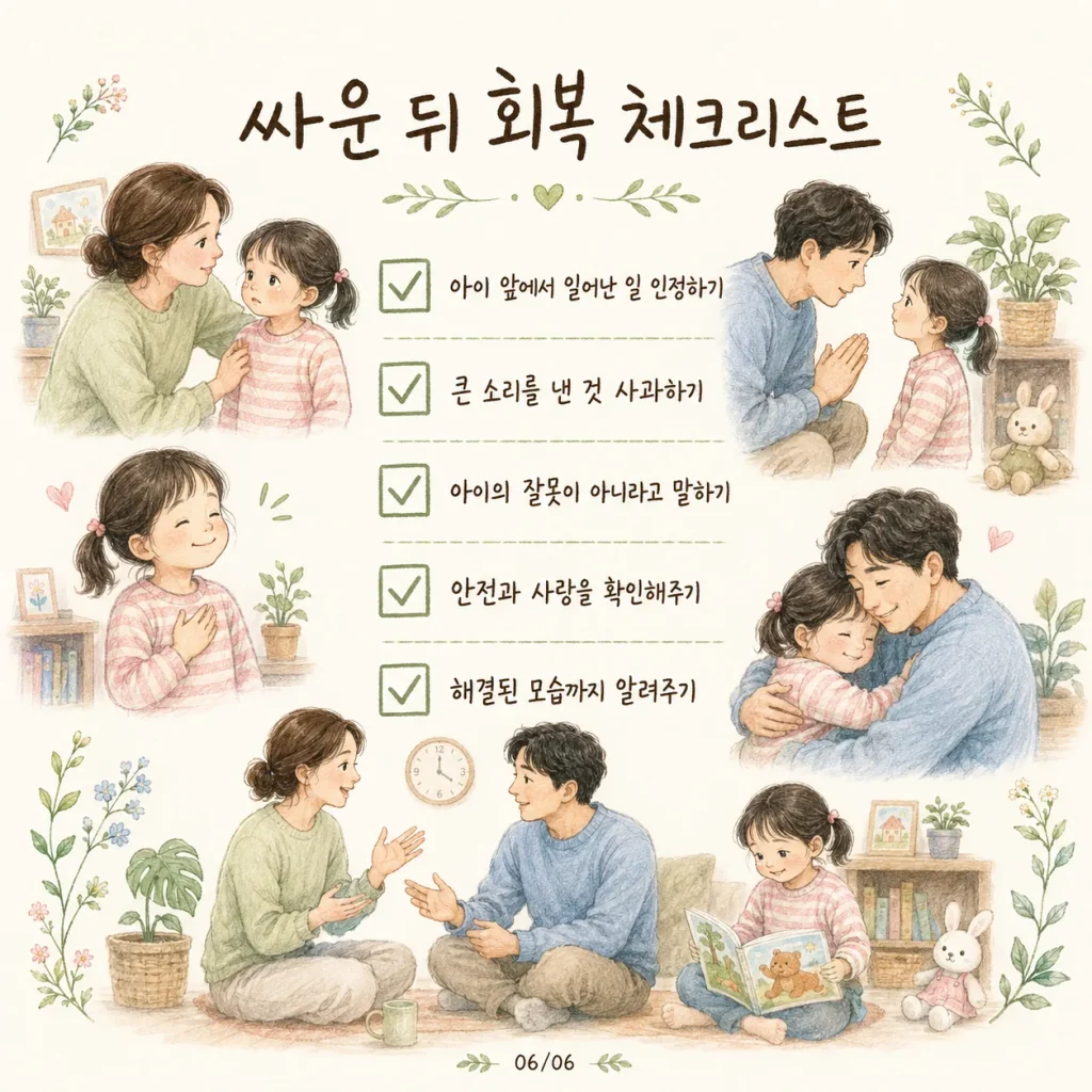싸운 뒤 회복 체크리스트