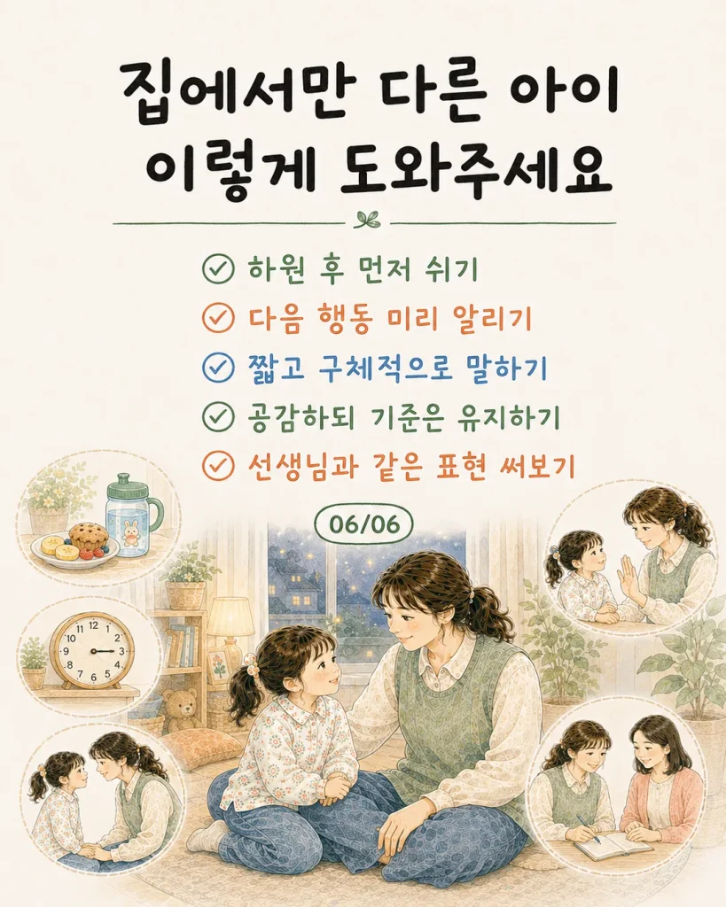 집에서만 다른 아이 이렇게 도와주세요 체크 카드