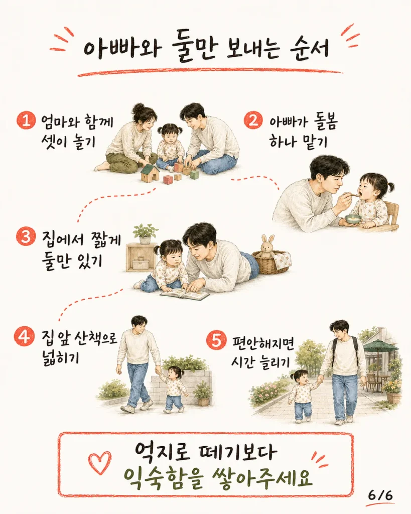 아이가 엄마만 찾을 때 아빠와 둘만 보내는 순서 카드
