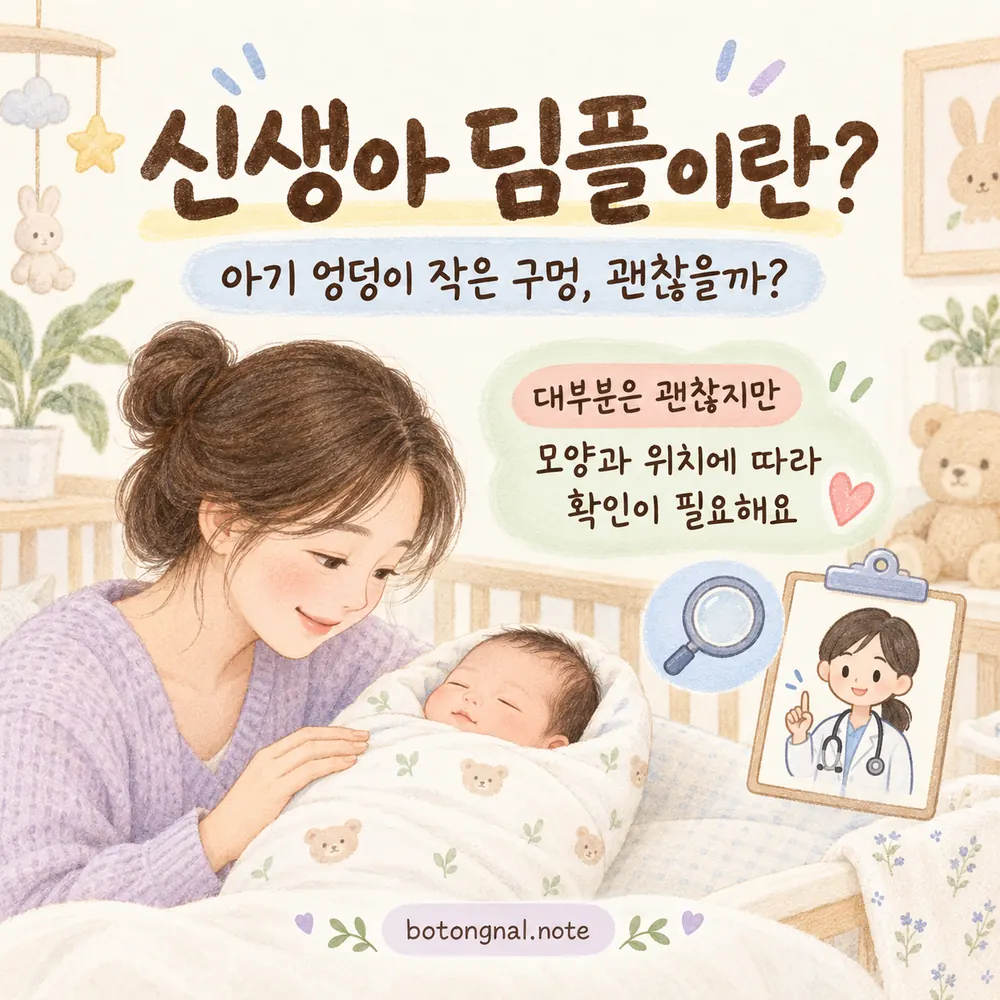 신생아 딤플이란? 아기 엉덩이 구멍, 검사가 필요한 경우 5가지