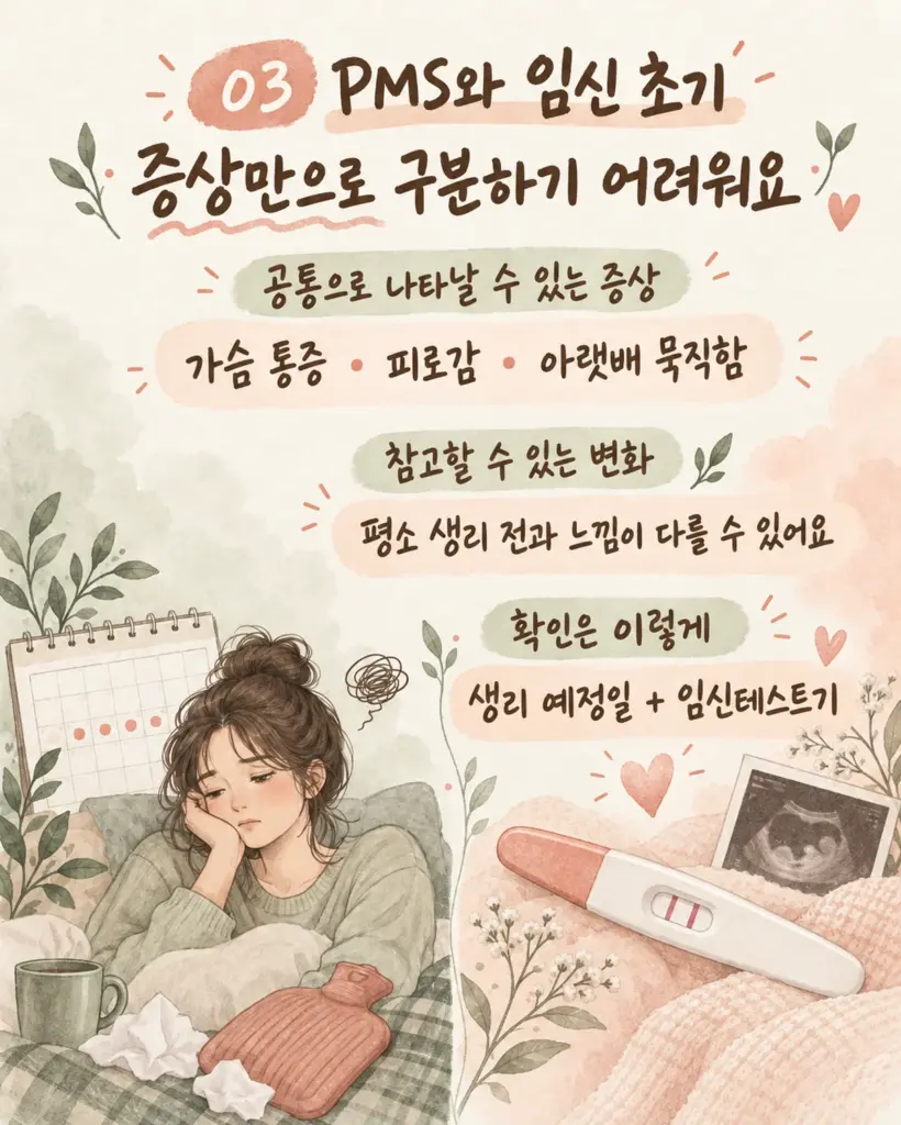 PMS와 임신 초기 증상 구분하기 어려운 이유 카드