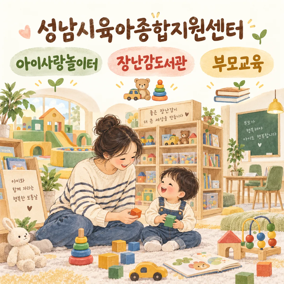 성남시육아종합지원센터 이용방법|아이사랑놀이터·장난감도서관·부모교육 총정리