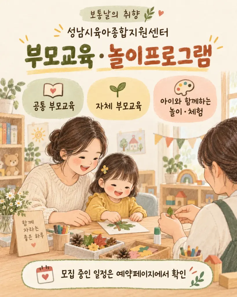 성남시육아종합지원센터 부모교육 놀이프로그램 카드