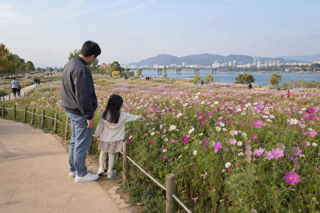 구리한강시민공원 가을꽃과 산책 풍경