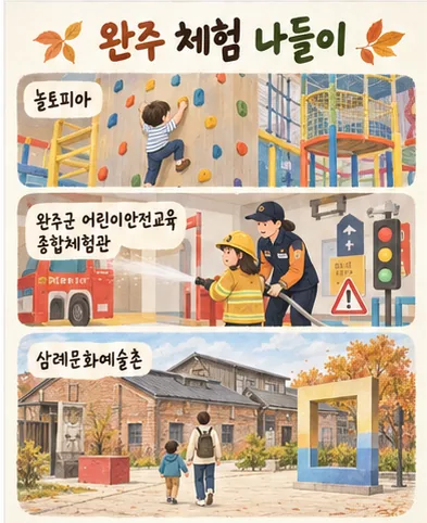 완주 아이와 가볼 만한 실내 체험 문화 나들이 카드