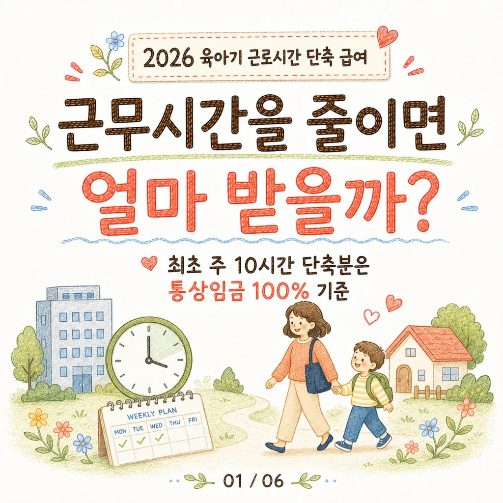 2026 육아기 근로시간 단축 급여 계산법과 신청 안내 대표 카드