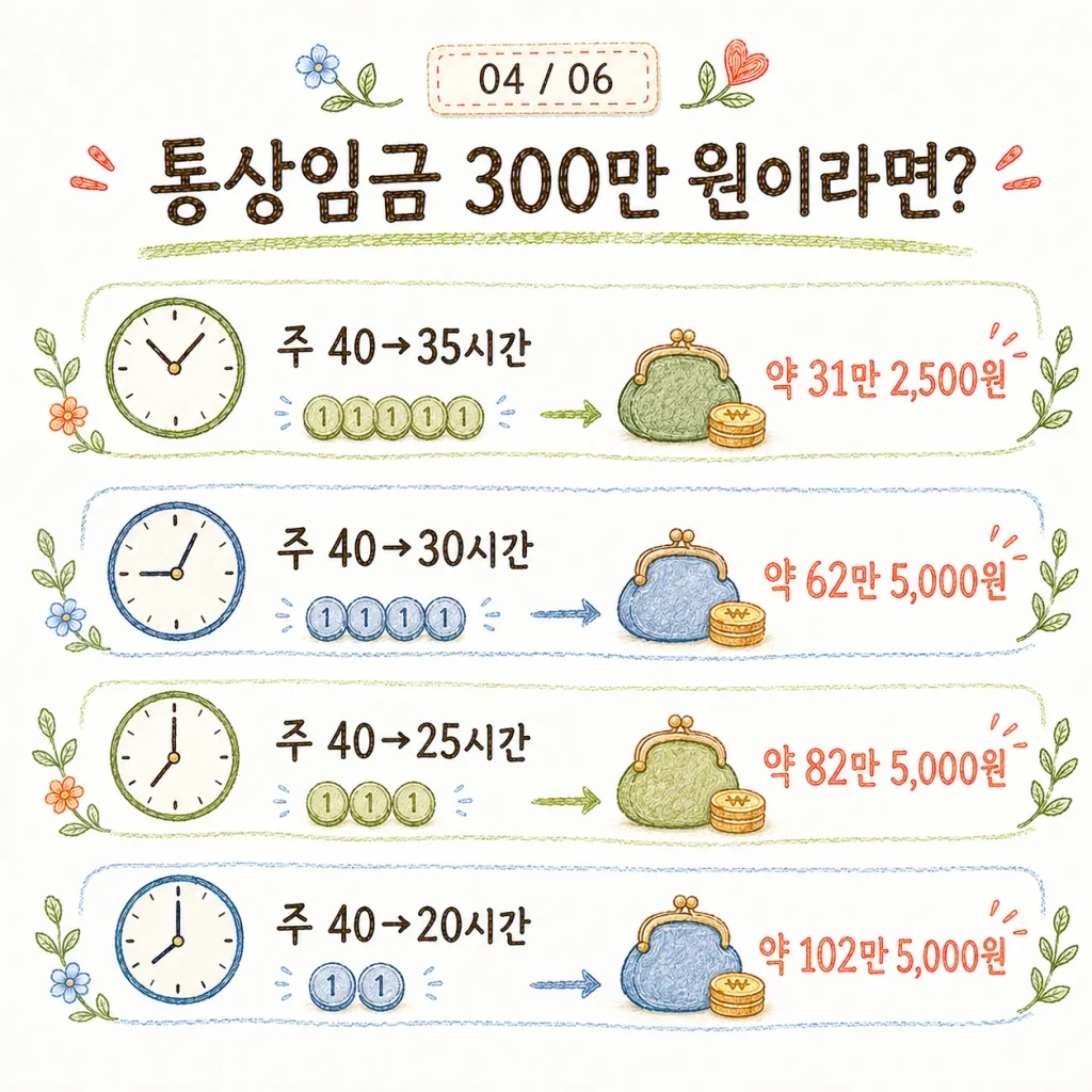 2026년 육아기 근로시간 단축 급여 계산 기준 상한액 250만 원과 160만 원